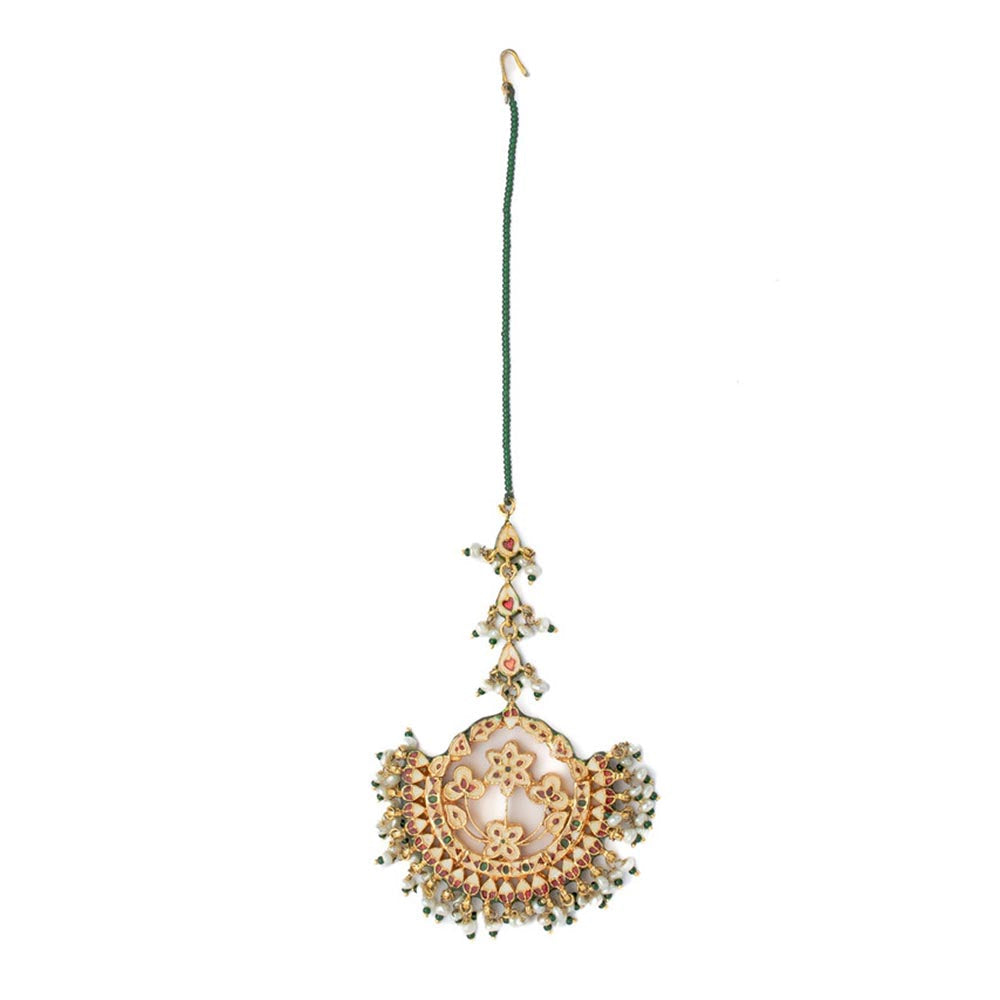 VIVINIA By Vidhi Mehra Gold Plated Womens Kundan Polki Maangtikka