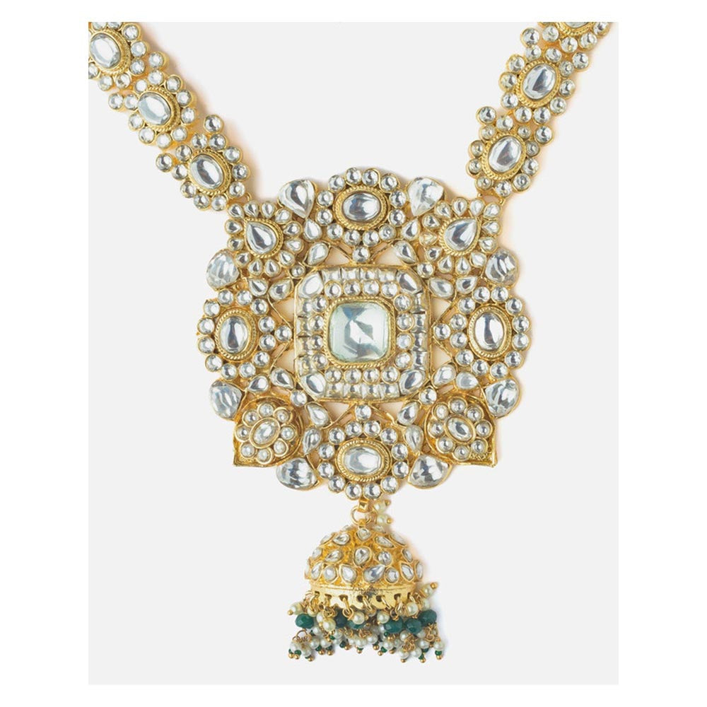 VIVINIA By Vidhi Mehra Gold Plated White Womens Kundan Long Necklace