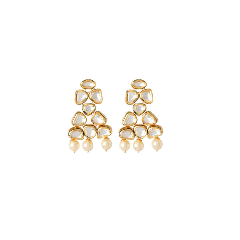 VIVINIA By Vidhi Mehra Aatman Gold Plated Womens Kundan Polki Necklace Set With Earrings