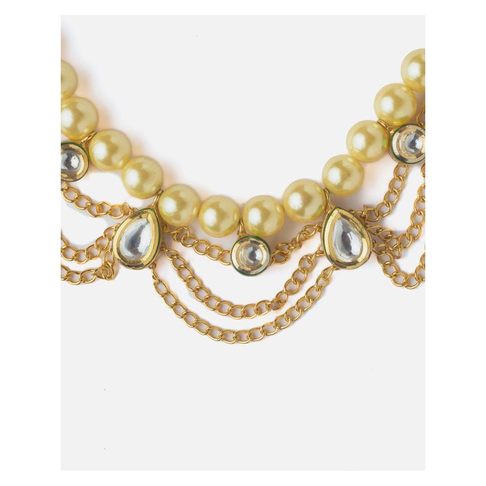 VIVINIA By Vidhi Mehra Gold Plated Womens Kundan Short Necklace