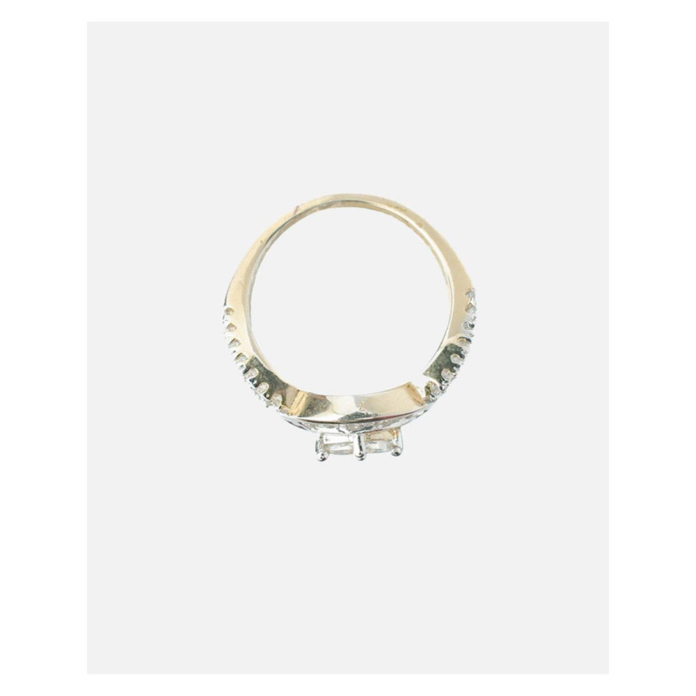 VIVINIA By Vidhi Mehra Zia 2.0 Gold Plated Womens Zircon Ring