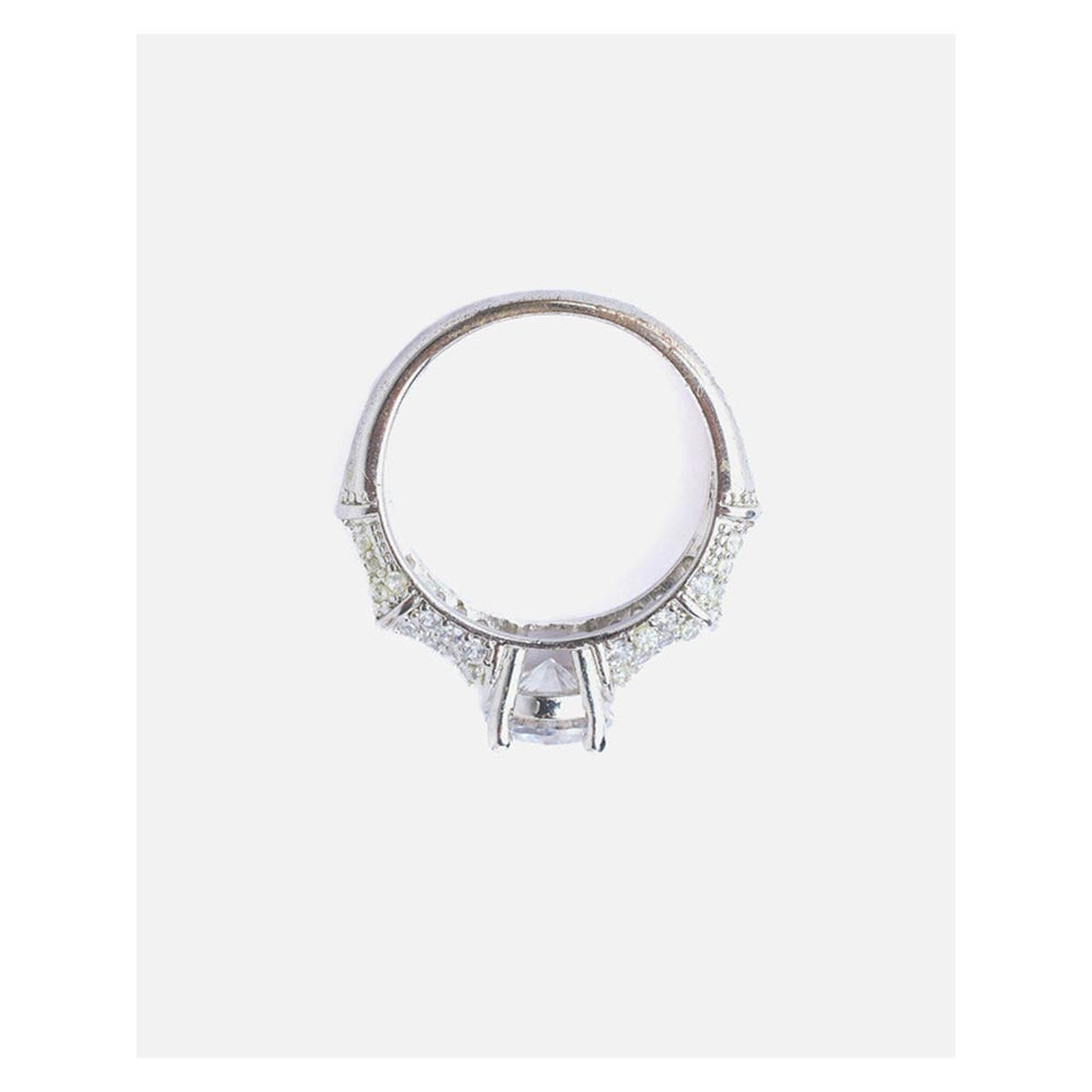 VIVINIA By Vidhi Mehra Silver Plated Womens Zircon Ring
