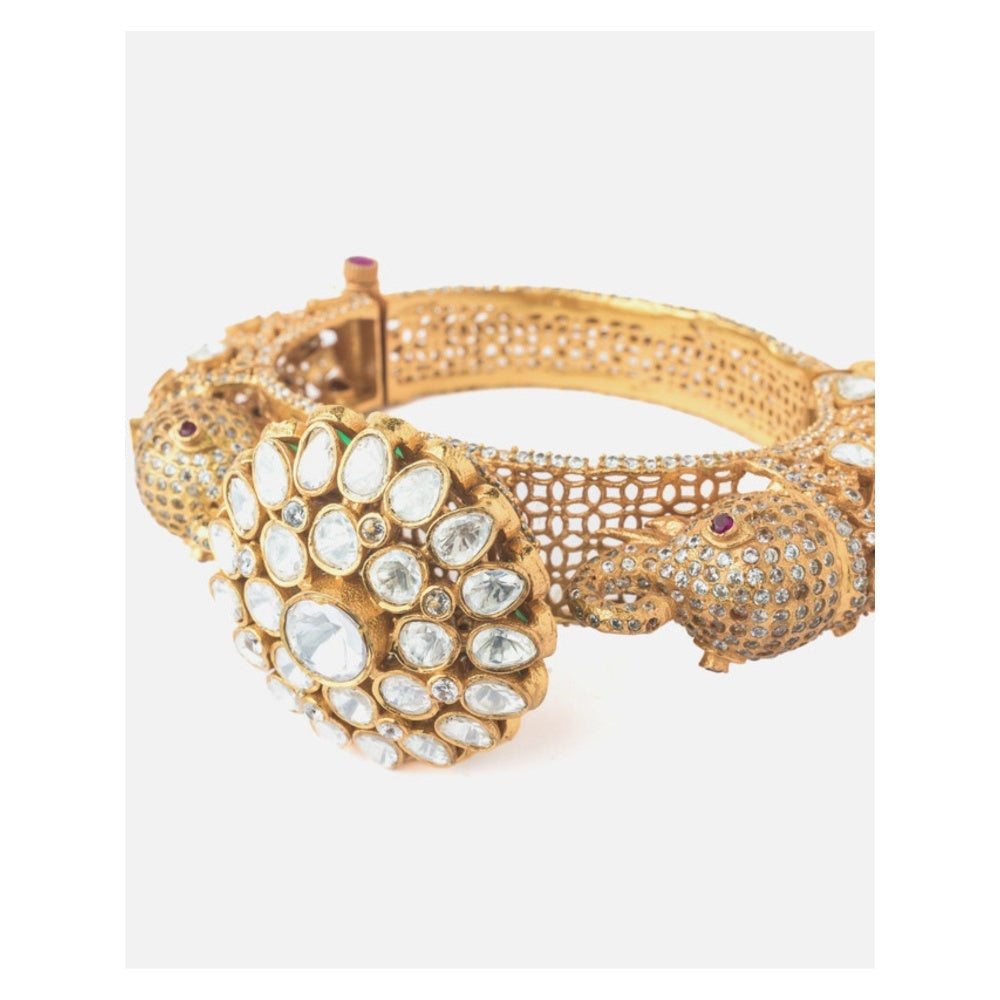 VIVINIA By Vidhi Mehra Gold Plated Kundan Polki Womens Kada