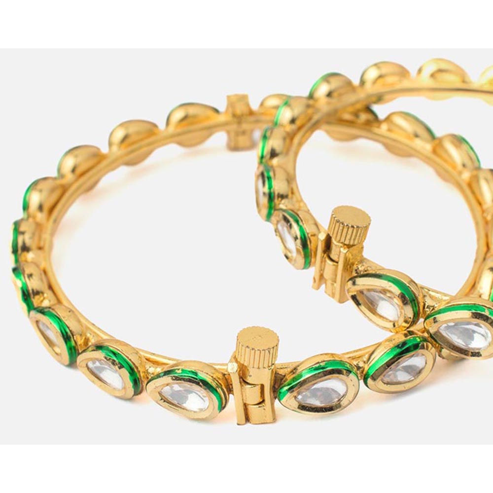 VIVINIA By Vidhi Mehra Aatman Gold Plated Womens Kundan Polki Bangles