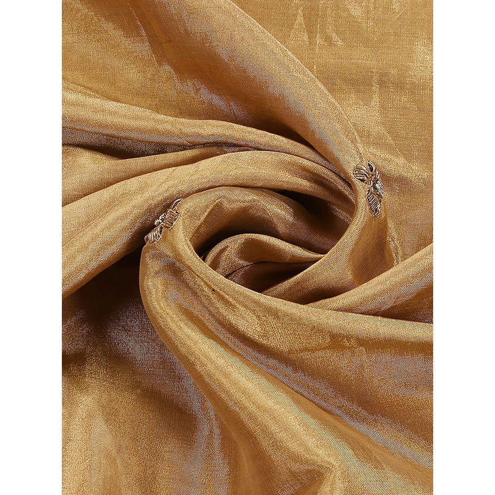 WeaverStory Gold Embroidery Dupatta