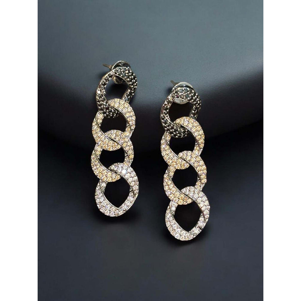 WRAPGAME INDIA Quad Cuban Link Earrings - White