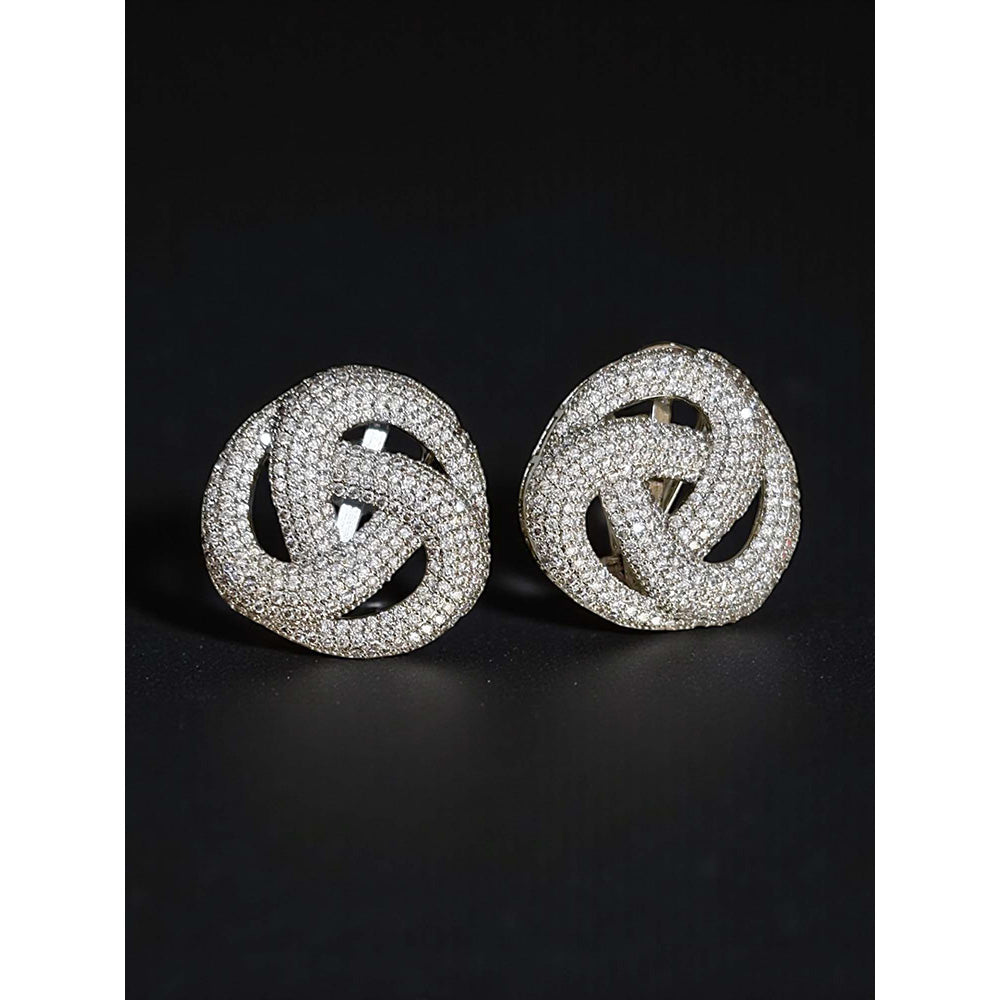 WRAPGAME INDIA Swirl Studs Senior - Silver