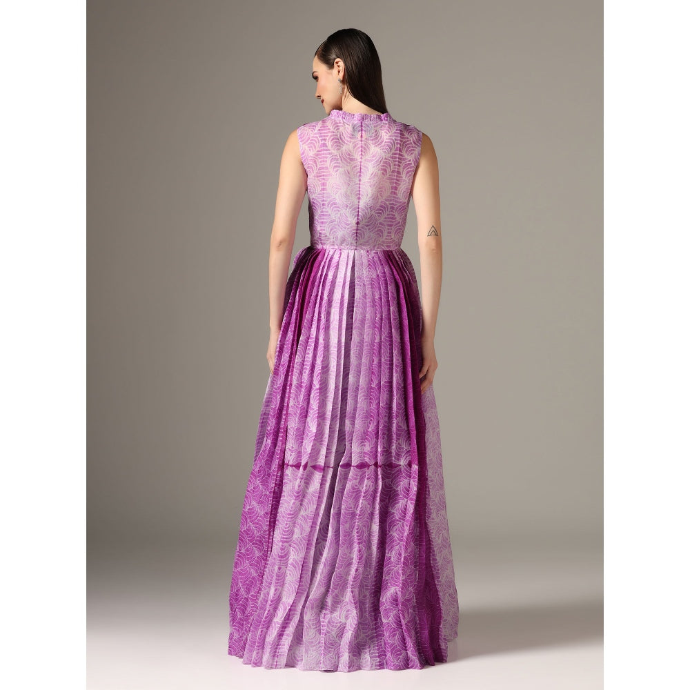 YASHODHARA Purple Jacket Set (Set of 3)