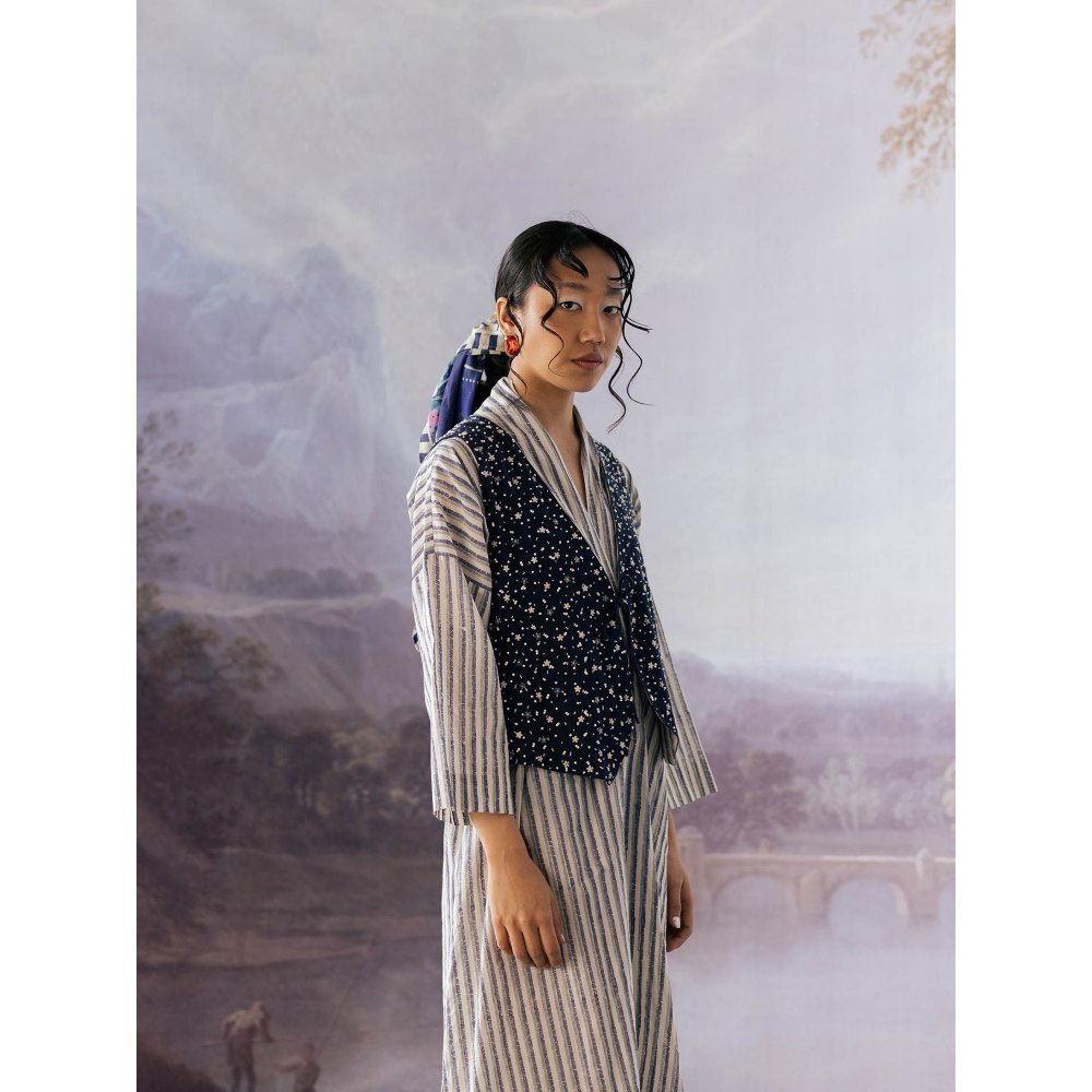 YAVI Blue Sol Waist Coat