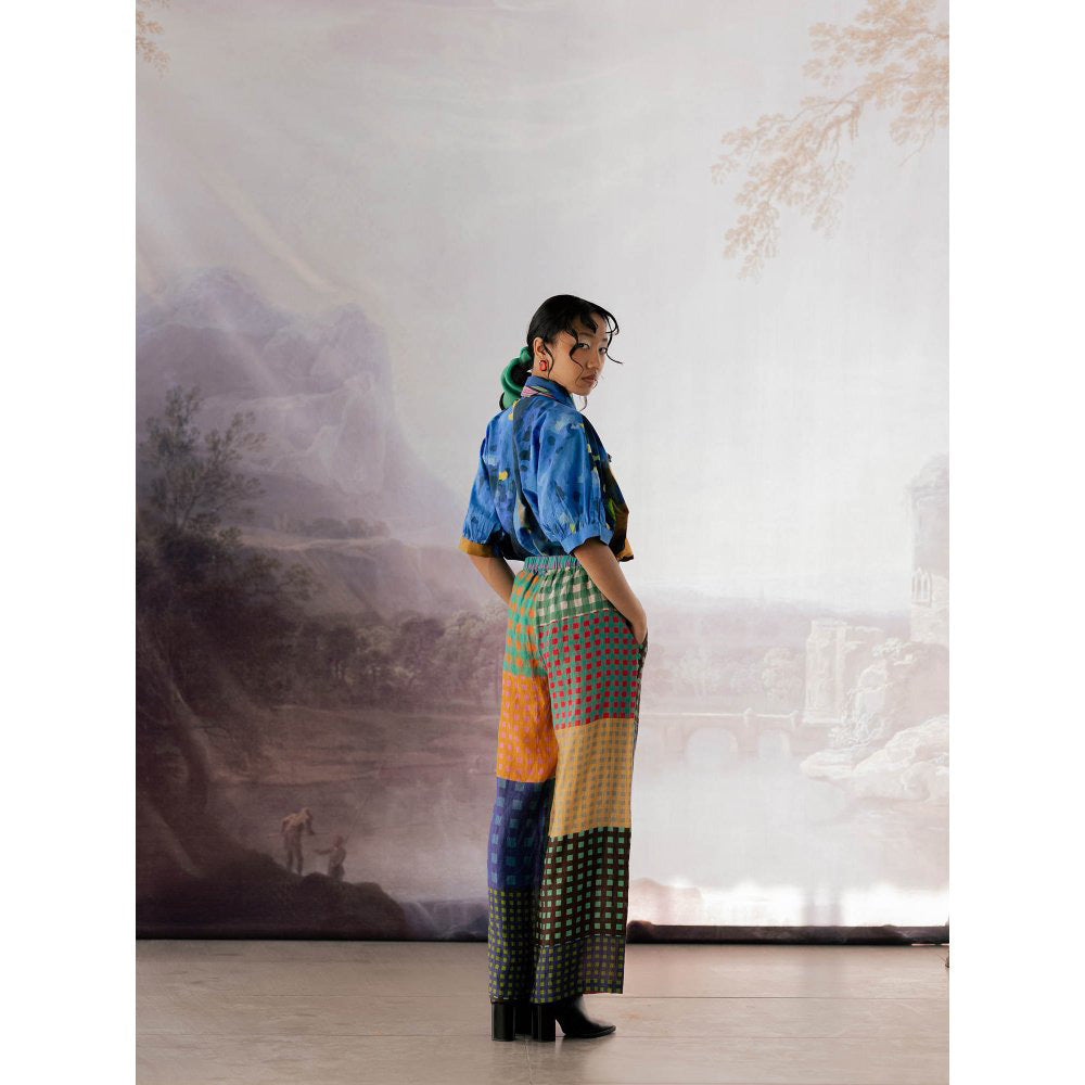 YAVI Multi-Color Anigo Blouse Top