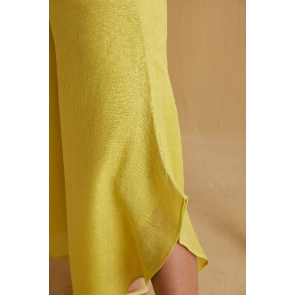 YELL The Fifer Flared Palazzos-Yellow