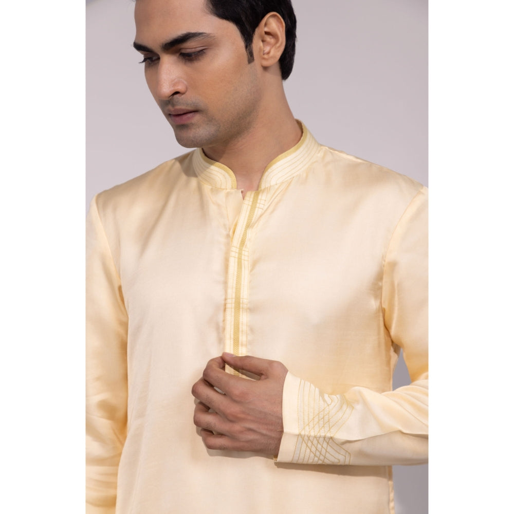 YOSEBA Yellow Embroidered Kurta with Pant