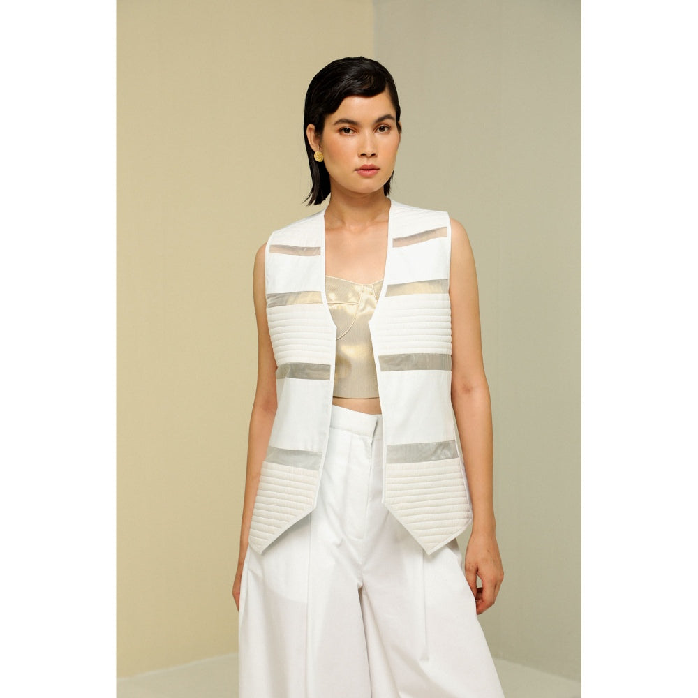 Zaitra White Reversible Jacket