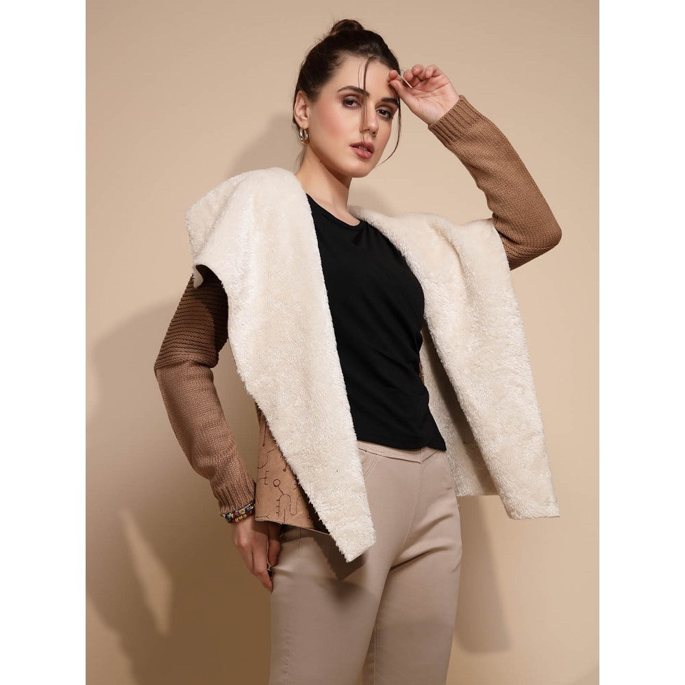 Zaitra Gold Stripe Light Weight Reversible Short Jacket