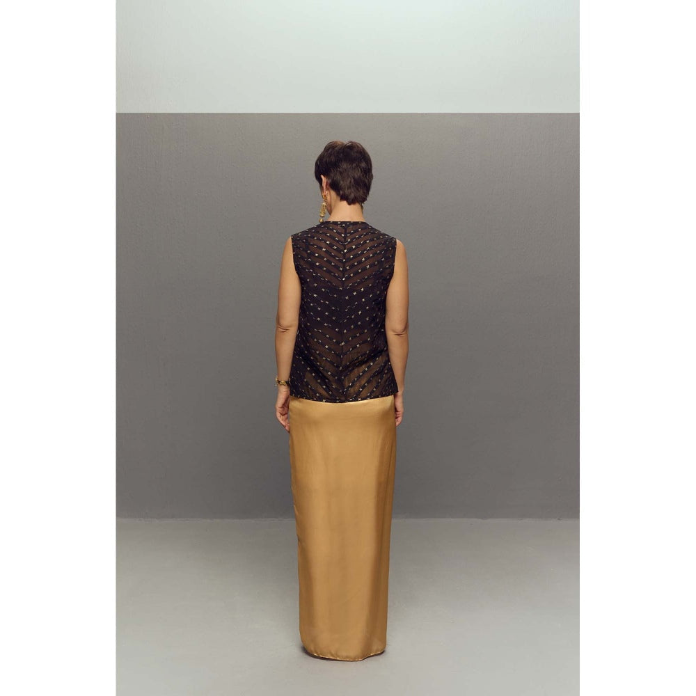 Zaitra Black Cleopatra Waist Coat