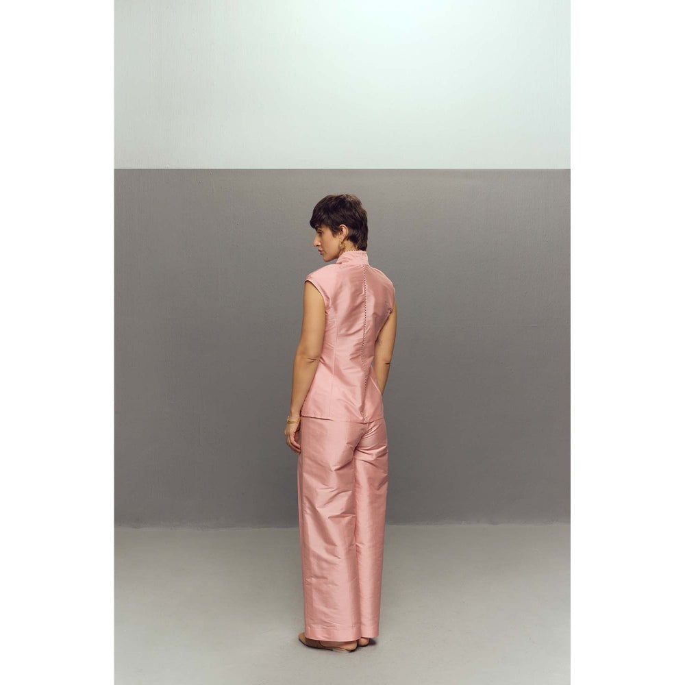 Zaitra Pink Bow Co-Ord (Set of 2)