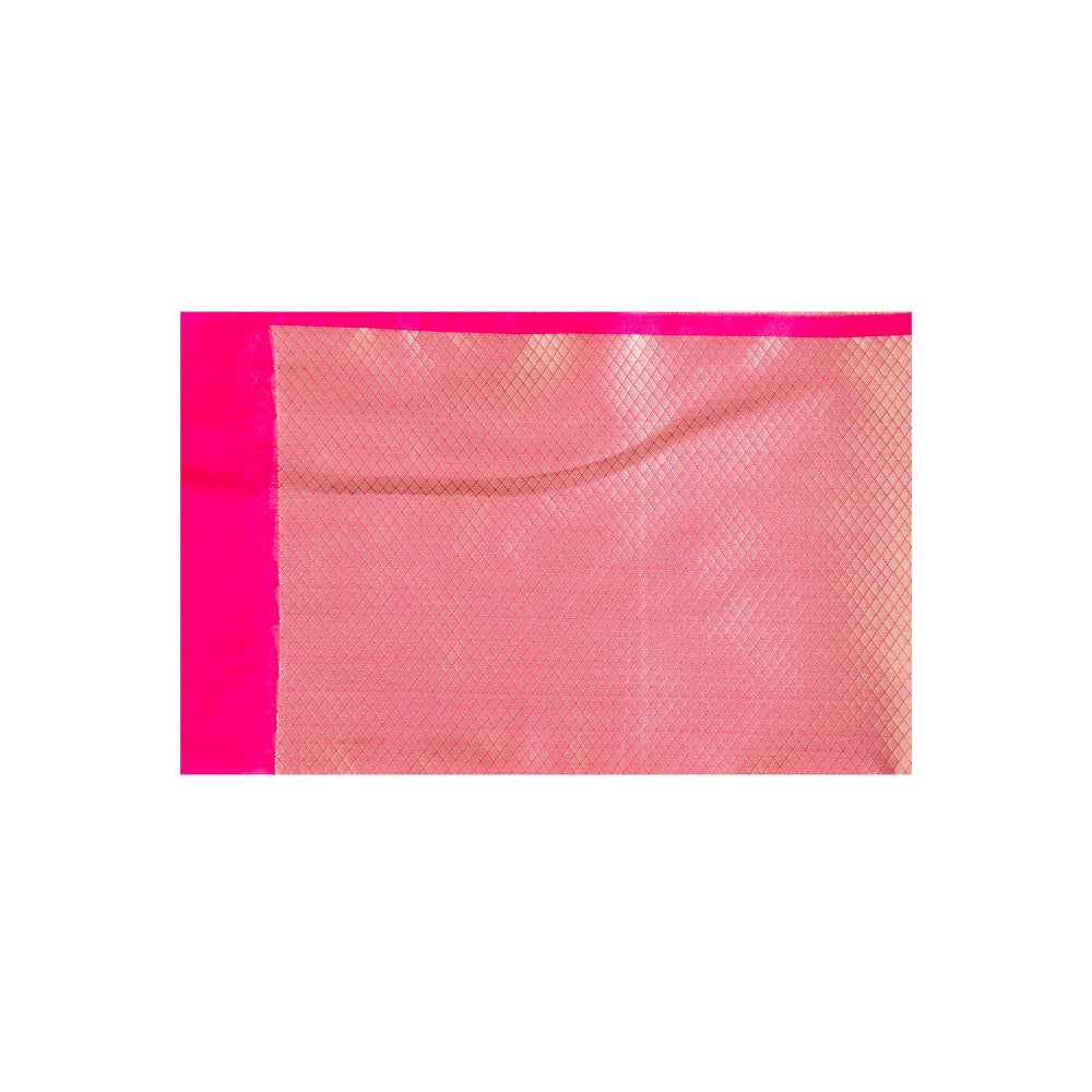 Zal from Benaras Hot Pink Handloom Saree with Unstitched Blouse