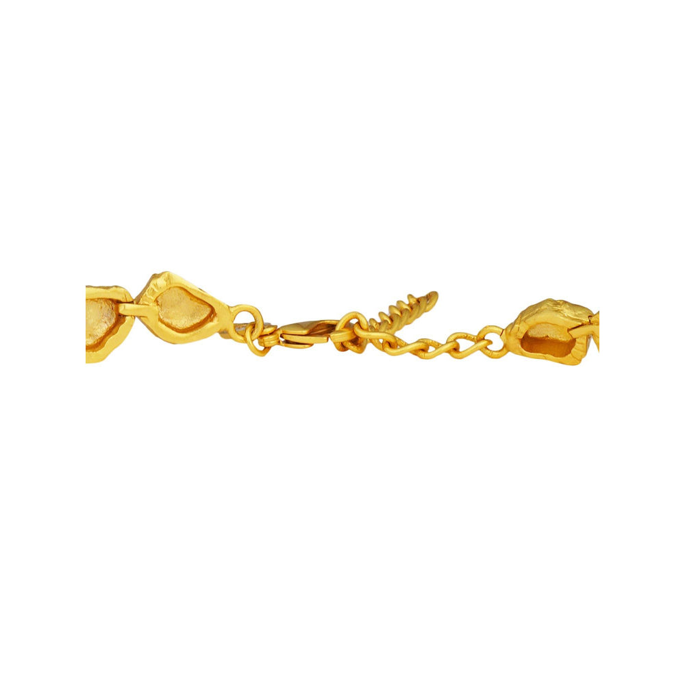 ZARIIN 22k Gold Plated Gold nuggets Choker Necklace