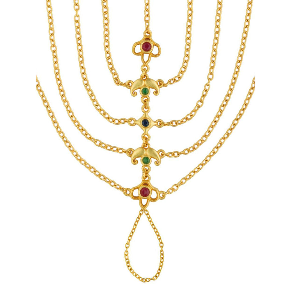ZARIIN Net of Gold Haath Phool