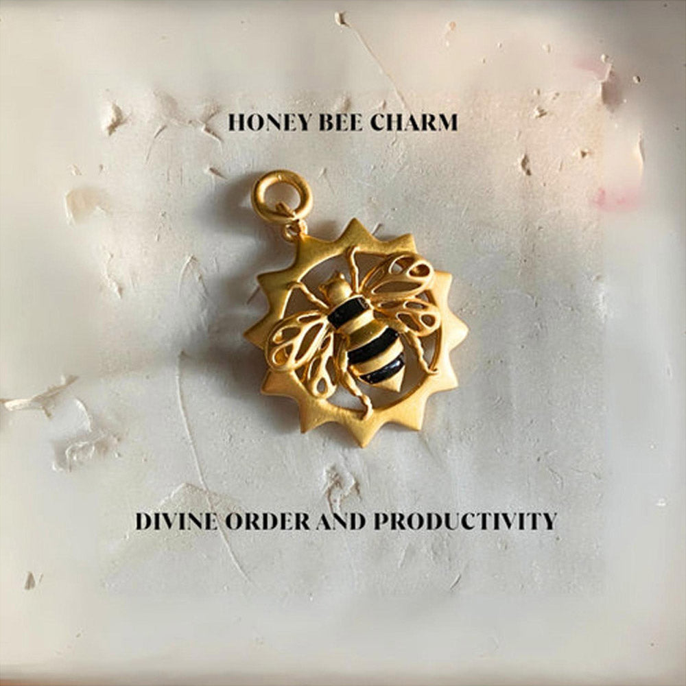 ZARIIN Honey Bee Charm For Divine Order And Productivity