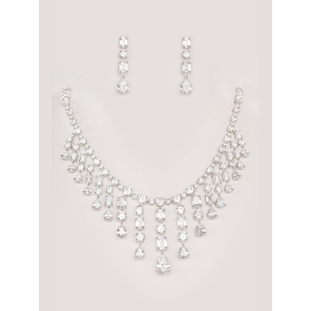 Zevar By Geeta Rashmi Necklace With Pair Of Earring