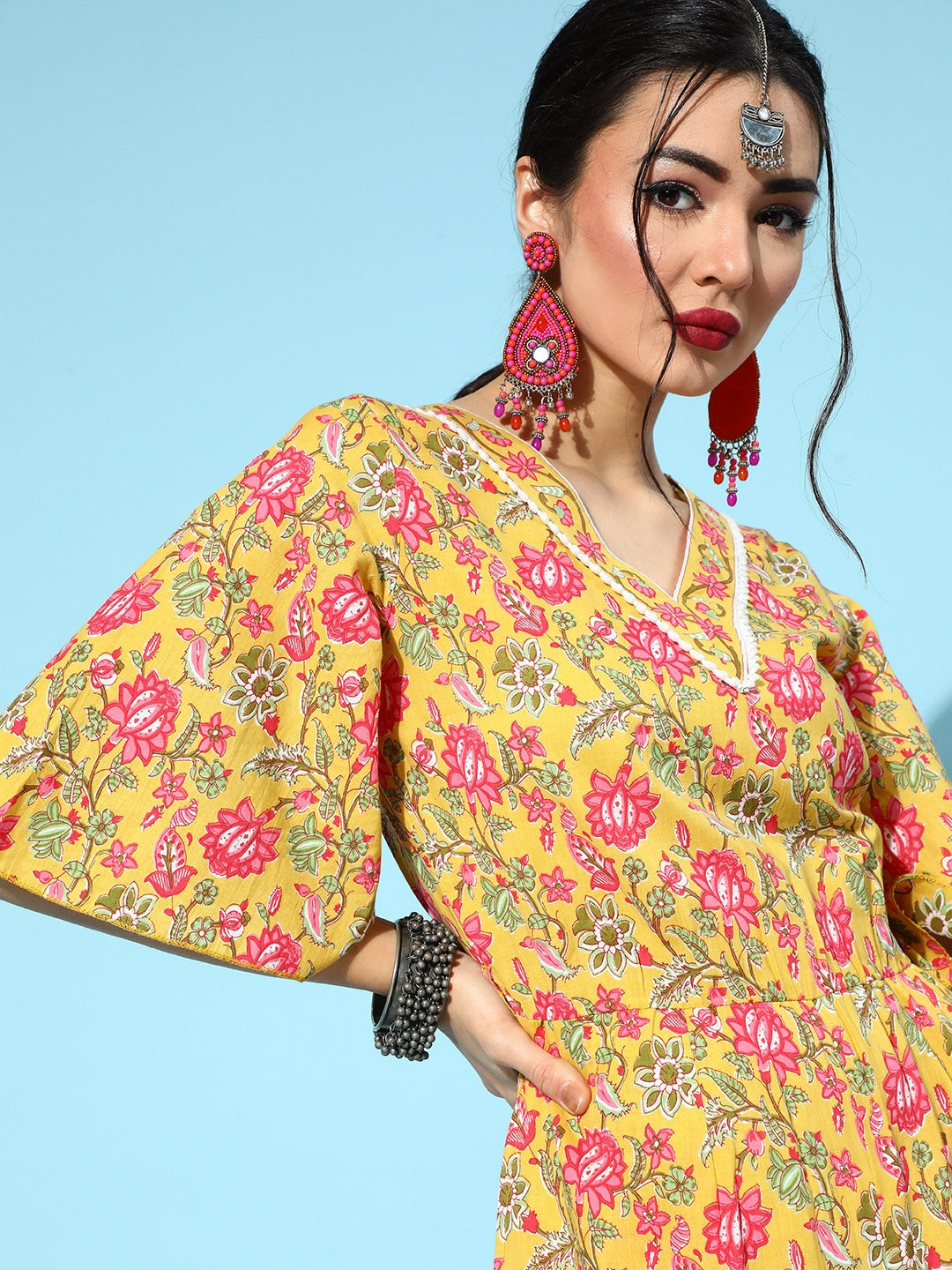 Buy Women's Mustard Printed Jumpsuit Online Yufta Nykaa Fashion