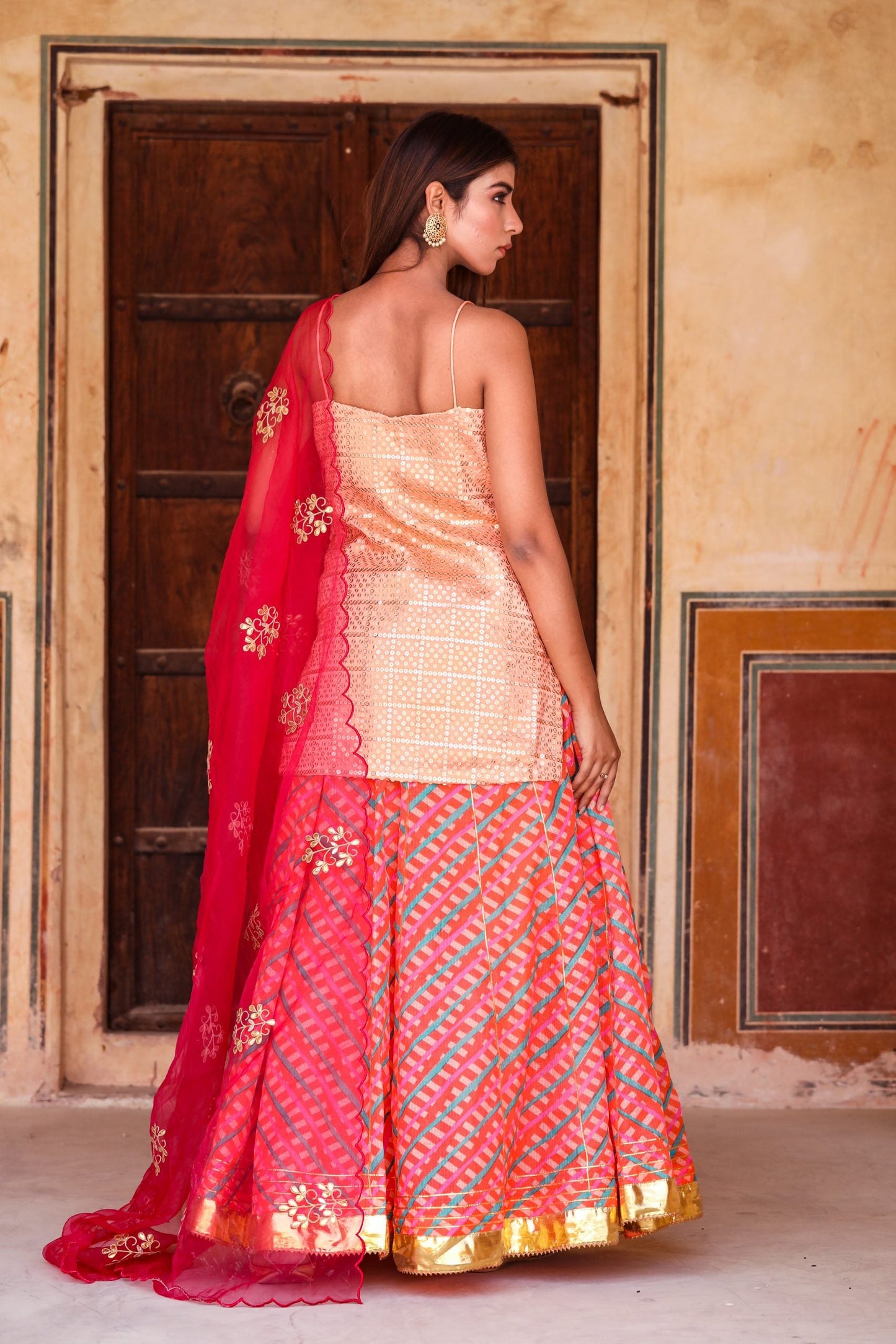 Devaki Pink Lehenga Set