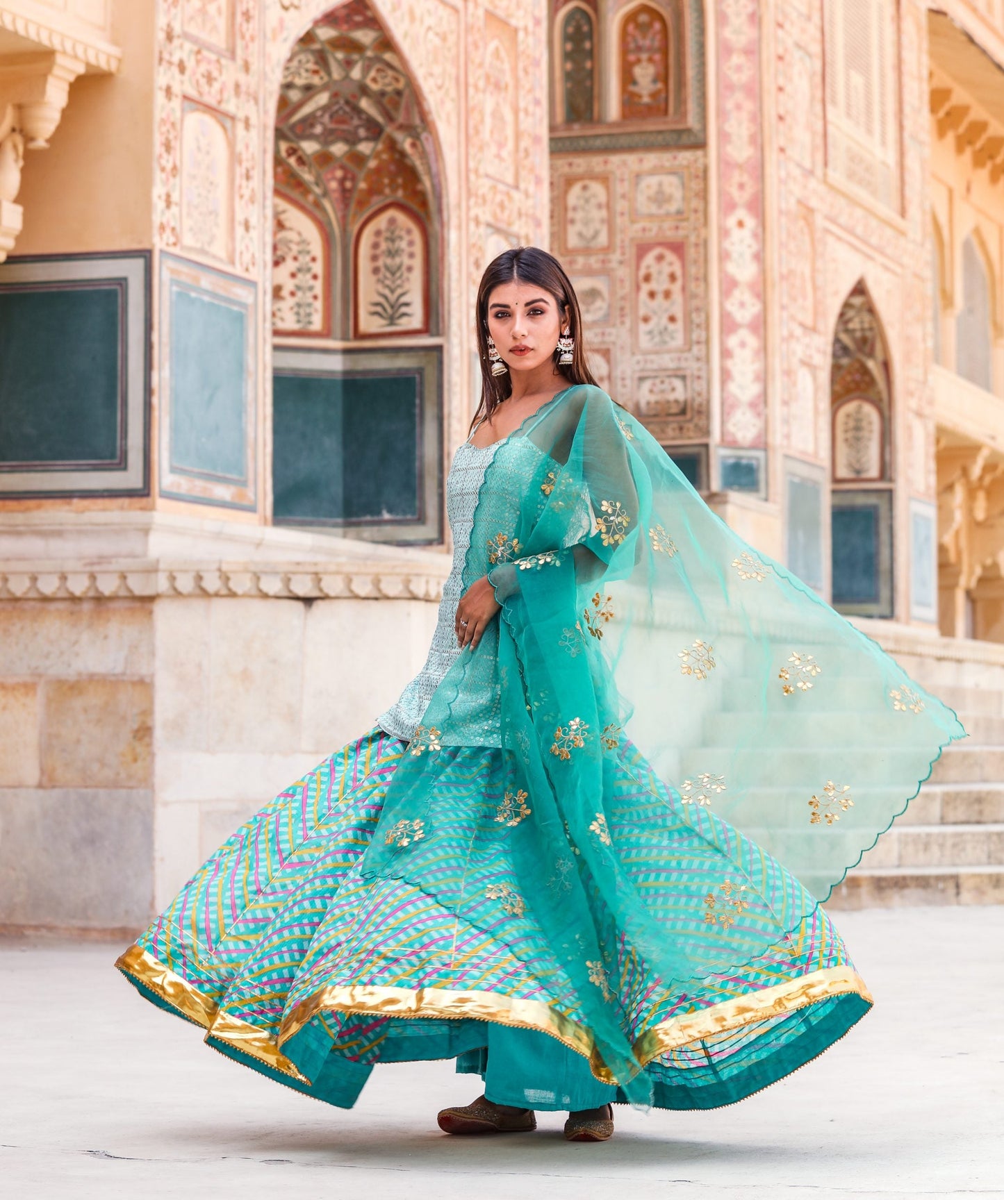 Devaki Green Lehenga Set
