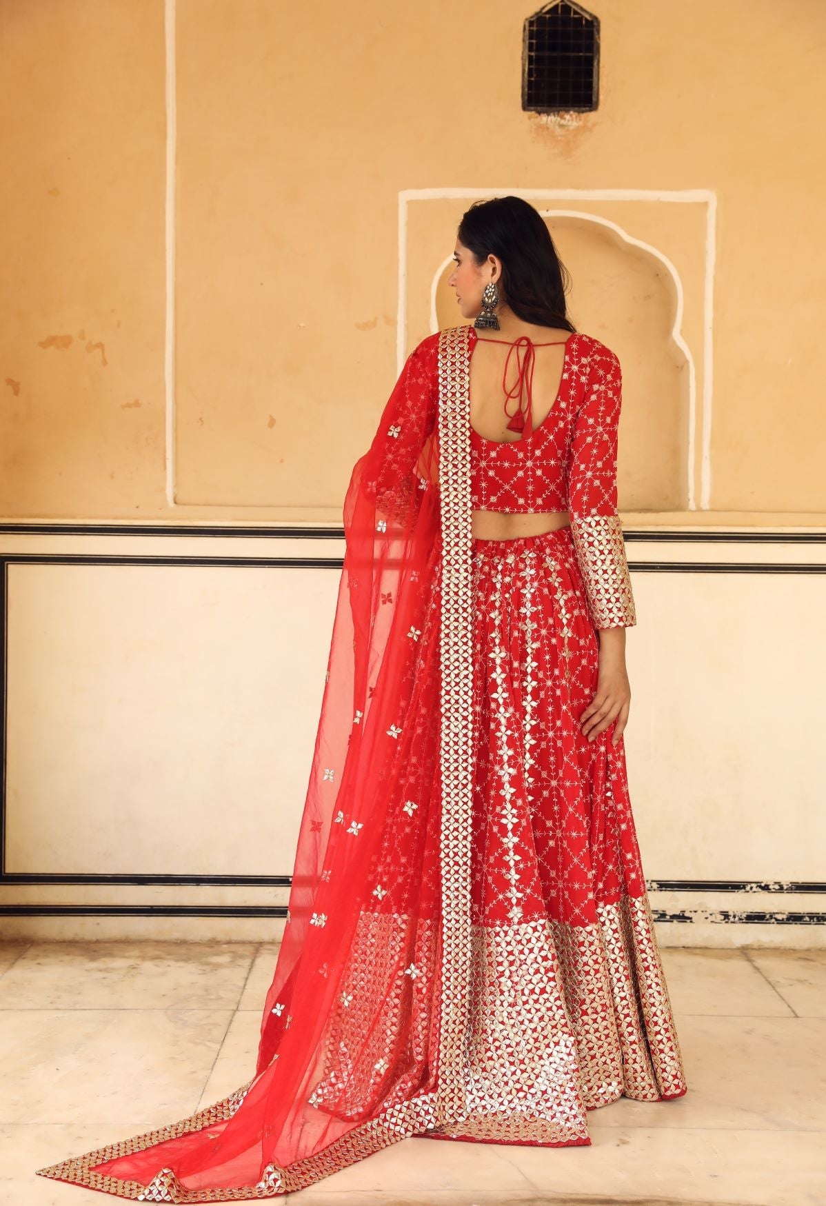 Nanda Red Lehenga Set