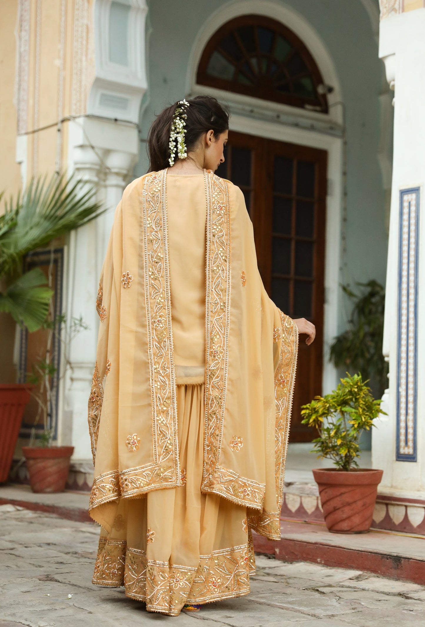 Afroz Beige Sharara Set