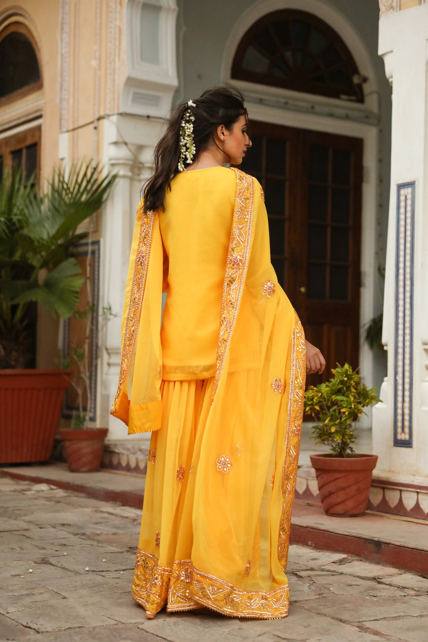 Afroz Yellow Sharara Set