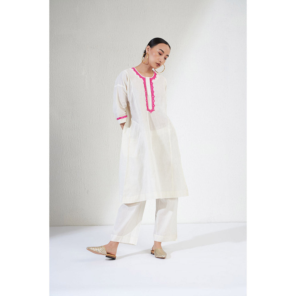 Aavidi By Dimple Zeba Purple Embroidered Co-ord (Set of 2)