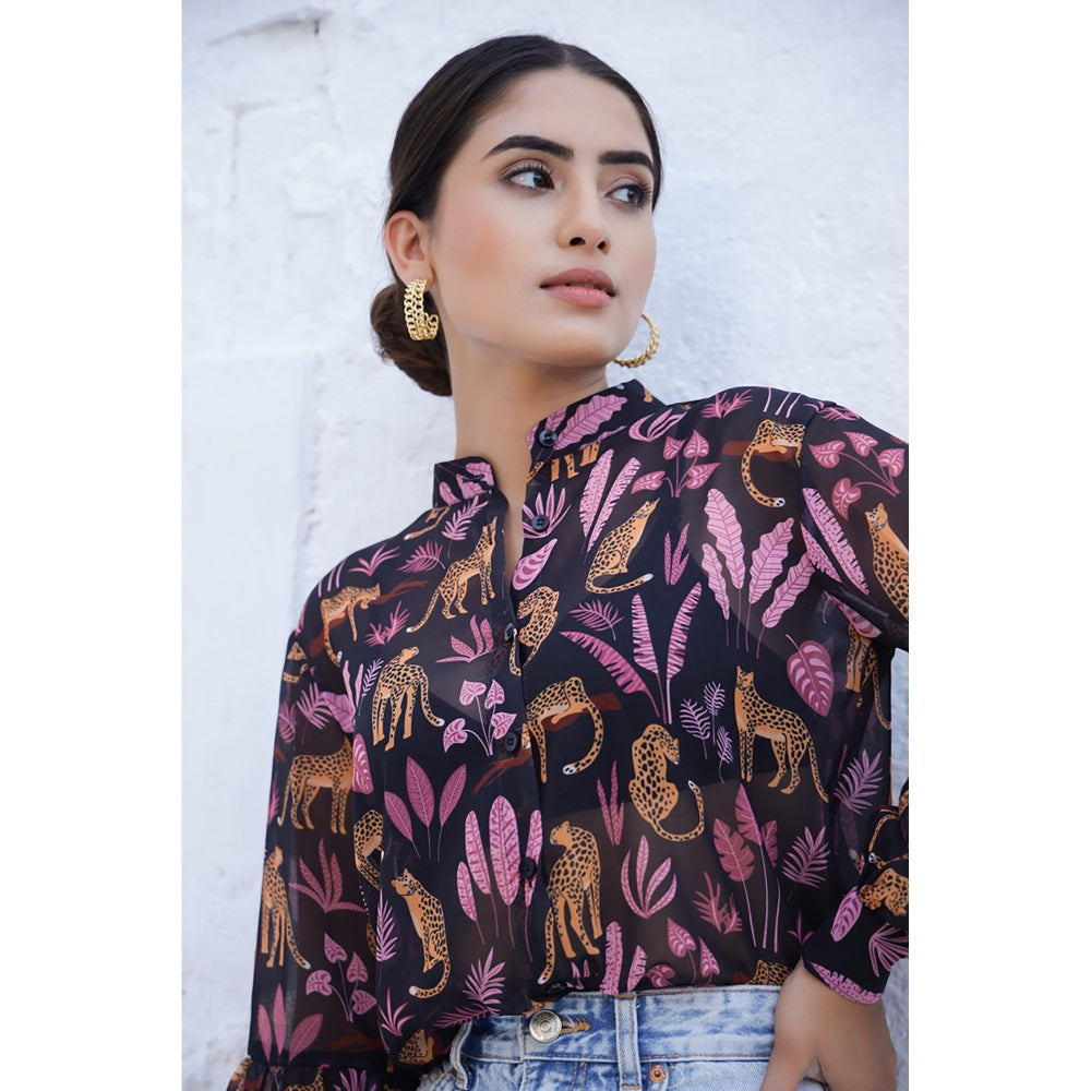 AlterEGO Rana - Mandarin Collard Jungle Shirt