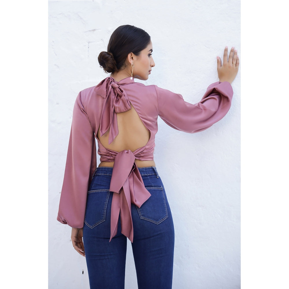AlterEGO Nora - Satin Back Tie Top