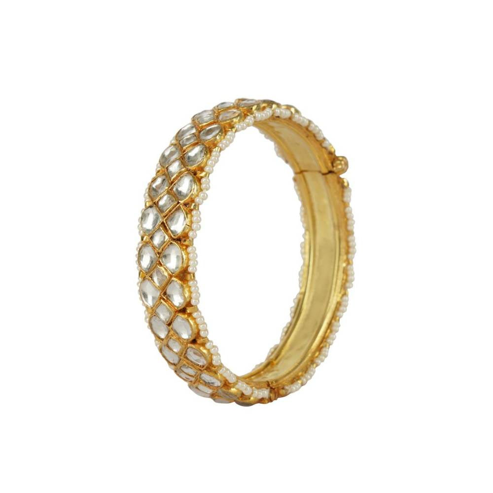 Auraa Trends 22Kt Gold Plated Kundan Bangles