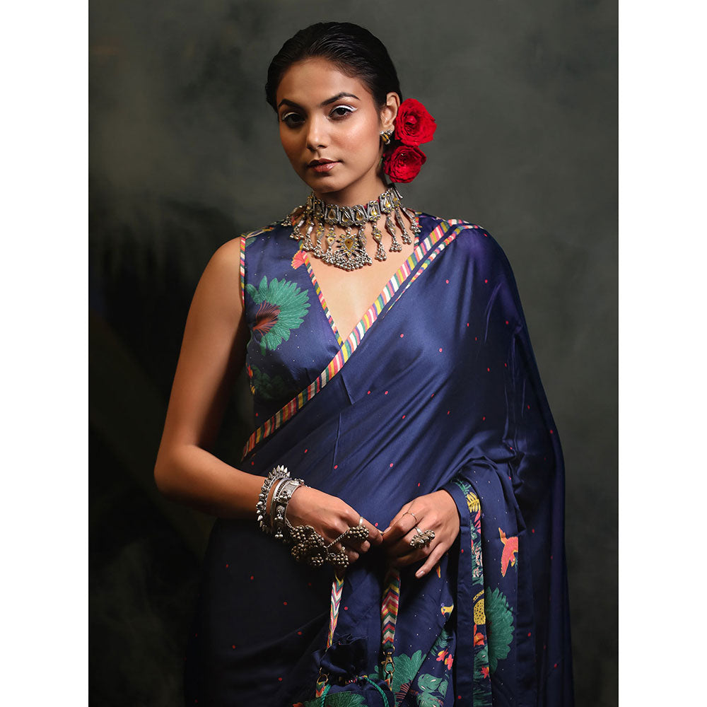 Baise Gaba Chamki Saree with Unstitched Blouse