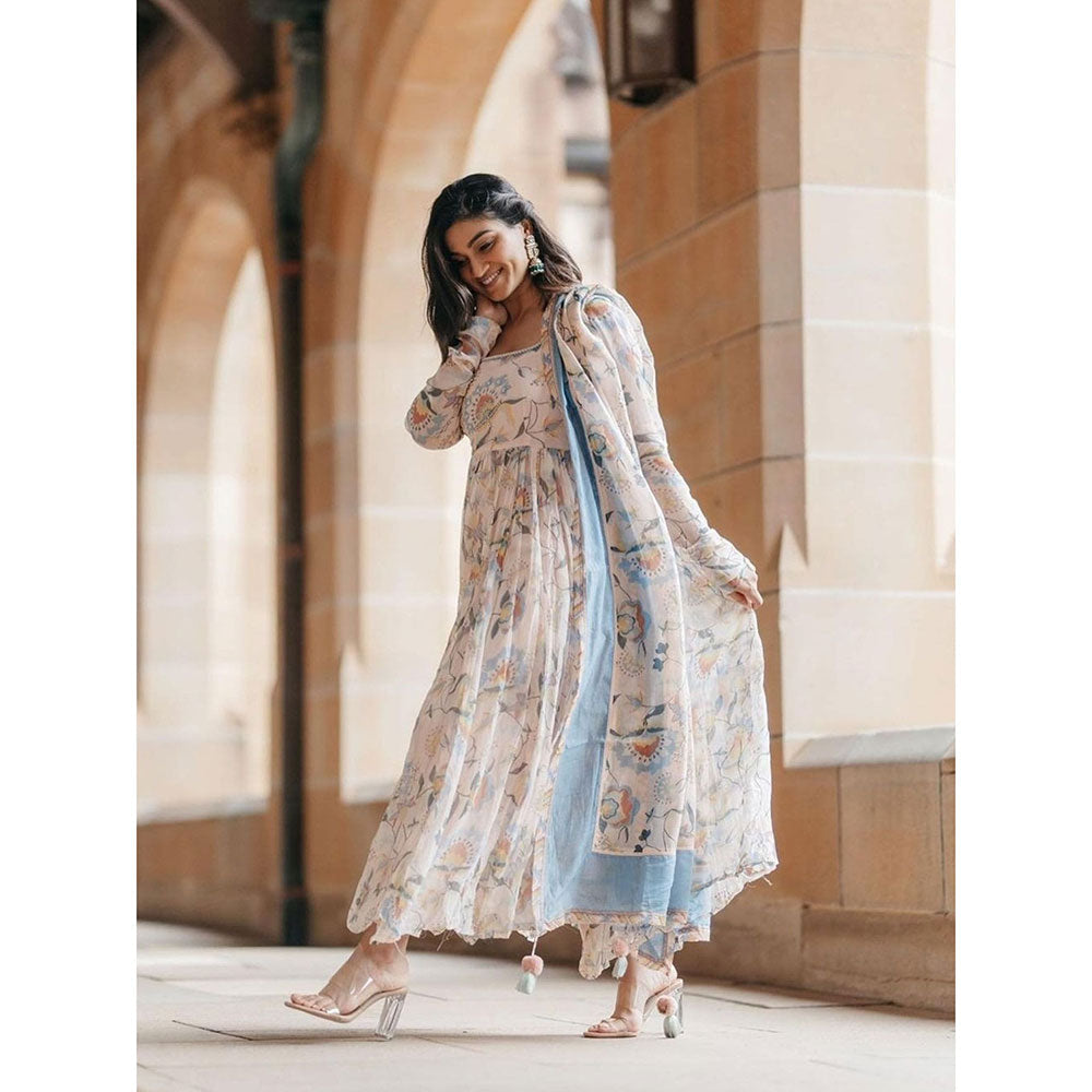 Baise Gaba Bahaar Anarkali Set (Set of 3)