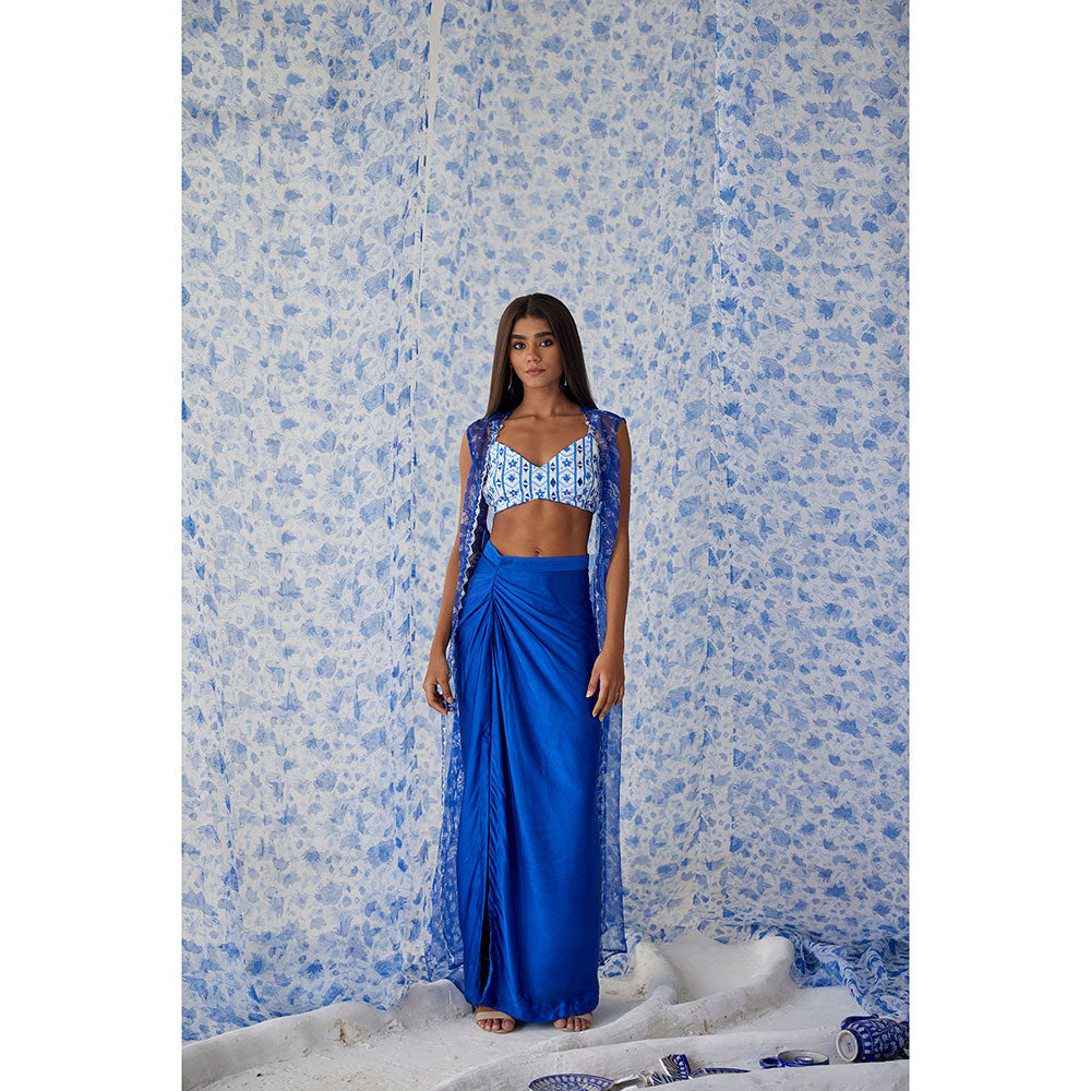 Baise Gaba Blue Leher Skirt