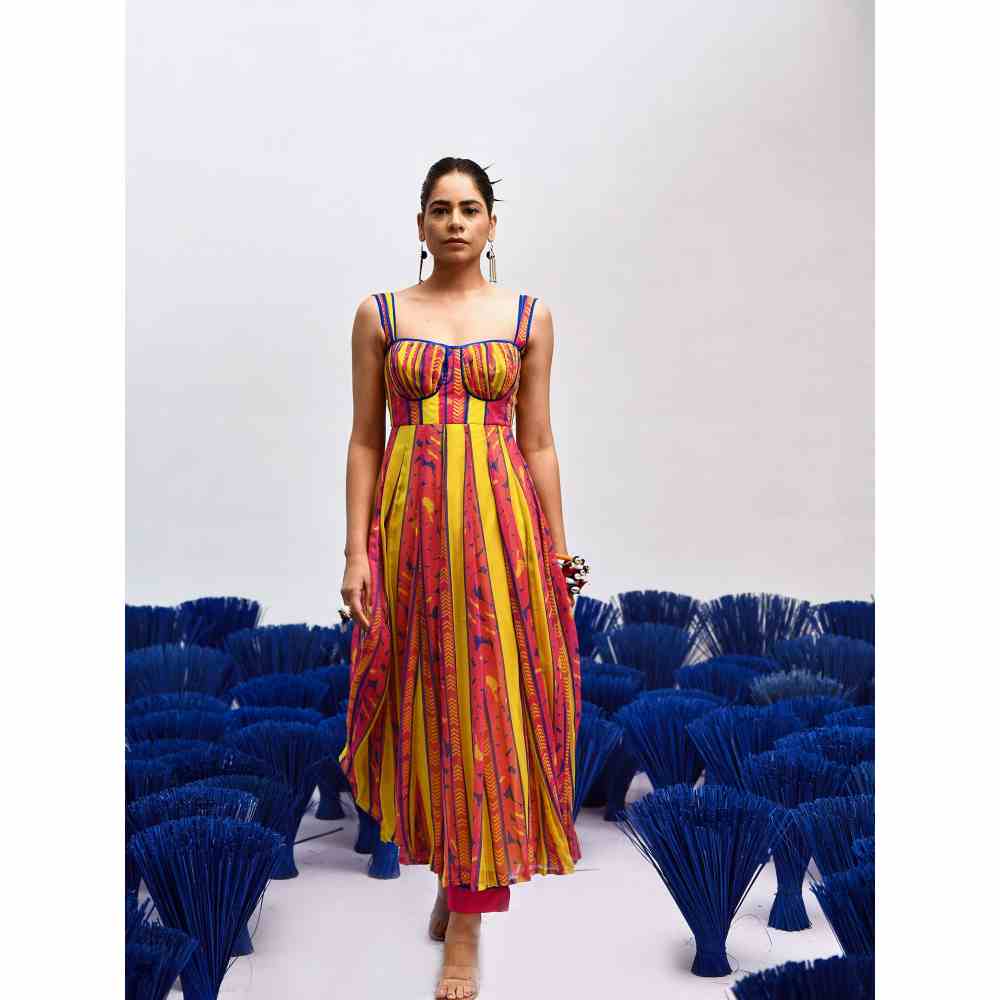 Baise Gaba Roze Multi-Color Anarkali (Set of 3)