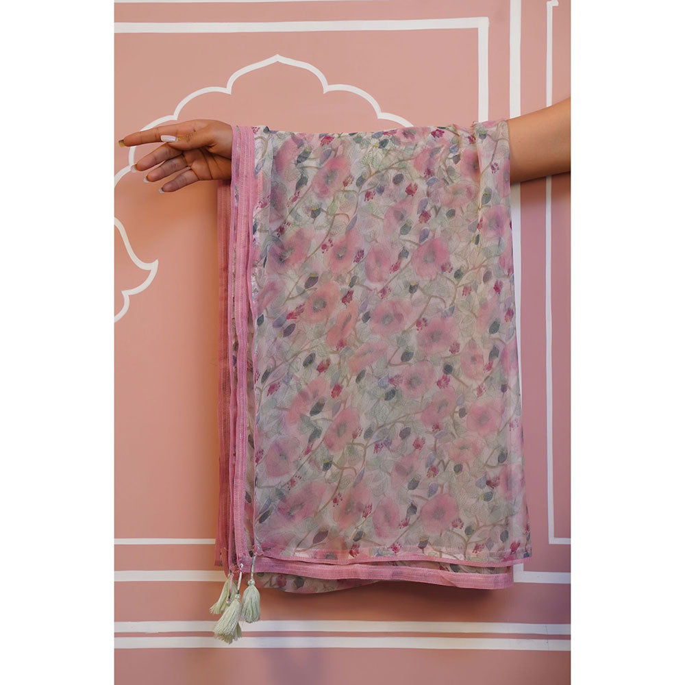 Baise Gaba Pink Maia Dupatta