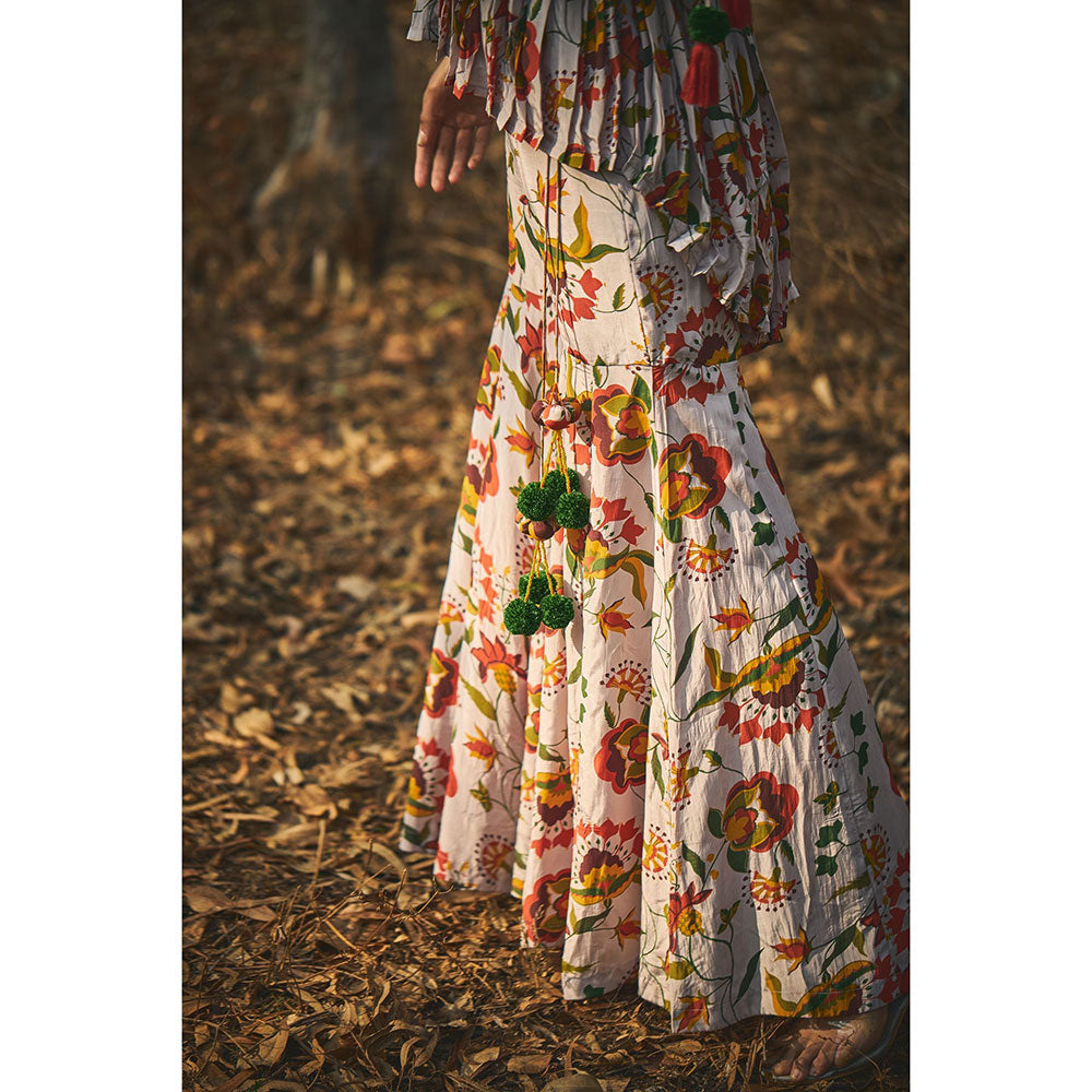 Baise Gaba Zinnia Top And Gharara (Set of 2)