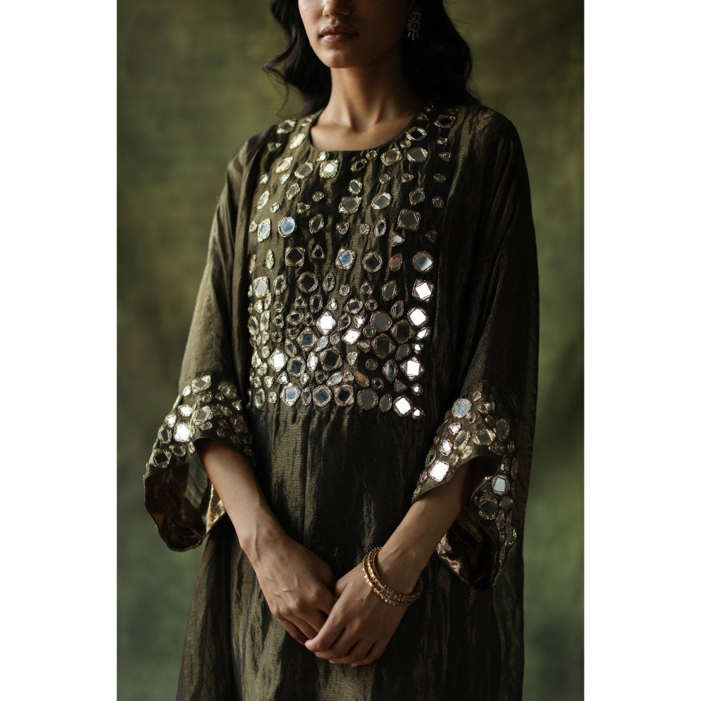 Begum Pret Olive Sahiba Kaftan (Set of 3)