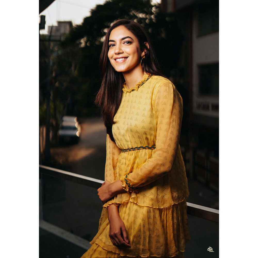 Baise Gaba Yellow Asiatic Lily Dress
