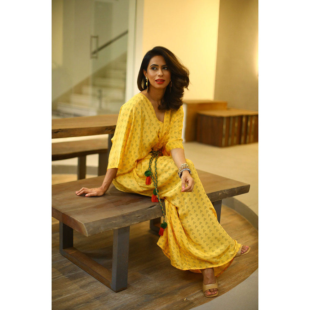 Baise Gaba Yellow Dimday Kaftan