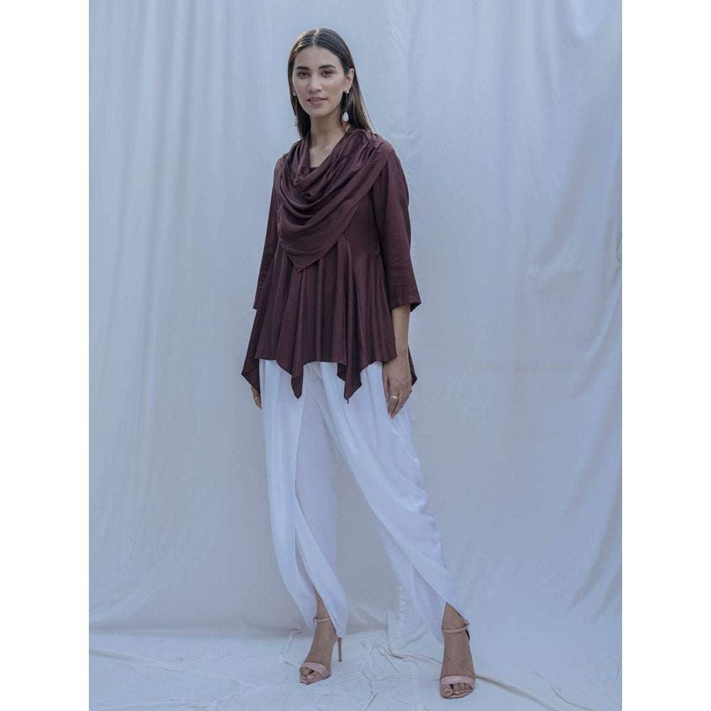 Bohame Brown Dream Cowl Top