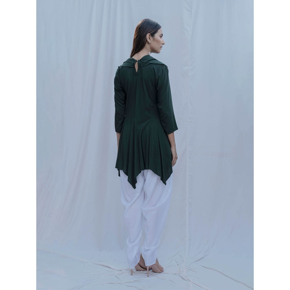Bohame Bottle Green Dream Cowl Top