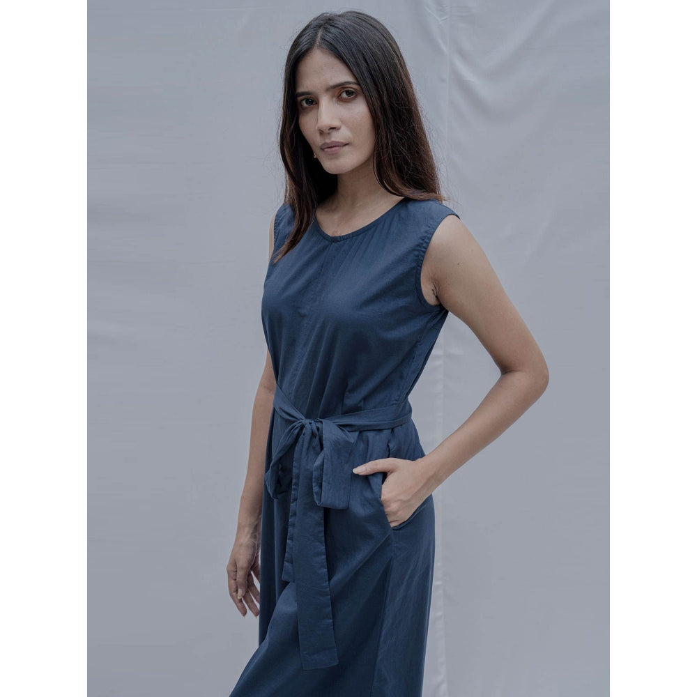 Bohame Royal Blue Andrea Jumpsuit Wirth Belt (Set of 2)