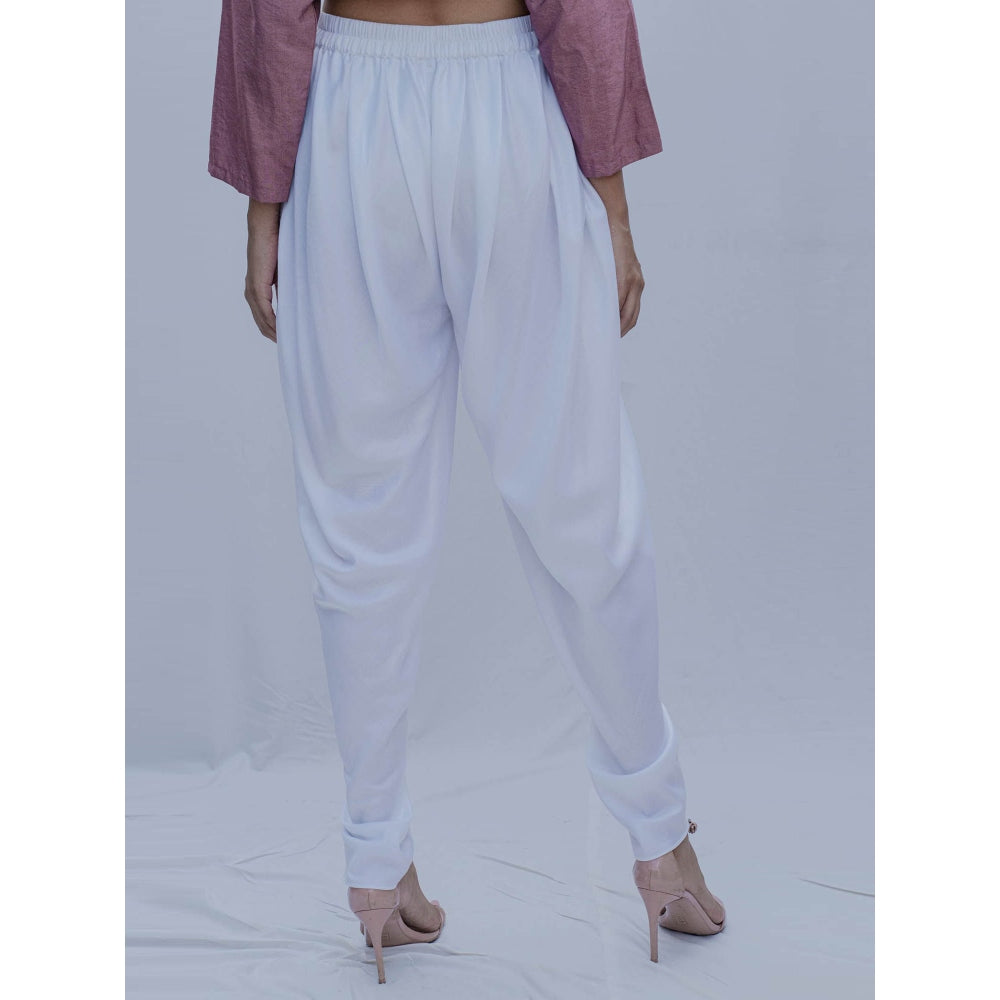 Bohame White Hiva Tulip Dhoti Pants