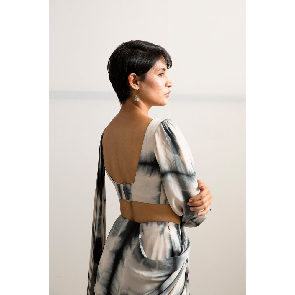 Bohame Irina Saree With Stitched Blouse