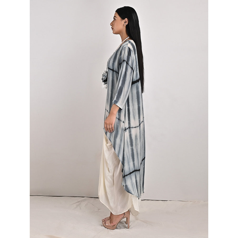 Bohame Amelia High-Low Cowl Boho Dress with Neckpiece (Set of 2)